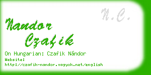 nandor czafik business card