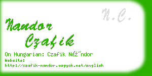 nandor czafik business card